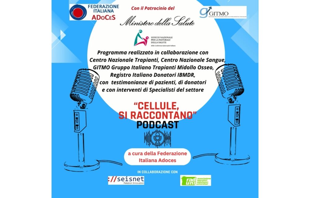 CELLULE STAMINALI EMOPOIETICHE, STORIE DI DONAZIONE: IN UN LIBRO, “LA MIA PARTITA CONTINUA”, CHE SARÀ AL SALONE INTERNAZIONALE DEL LIBRO DI TORINO, E NEL NUOVO PODCAST “CELLULE, SI RACCONTANO”
