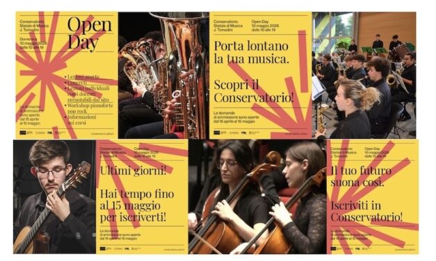 UDINE, arriva TOMADINI OPEN DAY, DOMENICA 10 MAGGIO 49 CONCERTI E 115 ORE DI LEZIONI, ANCHE PERSONALIZZATE