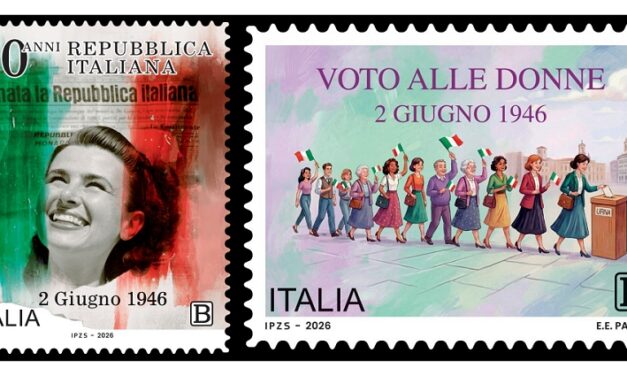 POSTE ITALIANE: due francobolli in calendario martedì 2 giugno, 80° anniversario della Repubblica e Voto alle donne