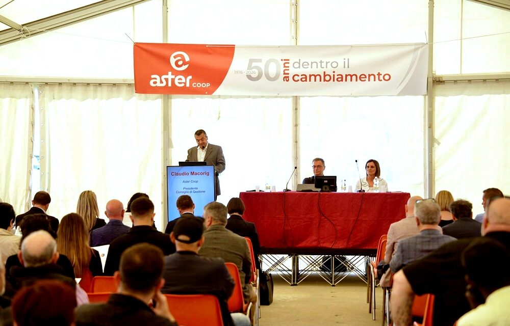ASTER COOP CELEBRA 50 ANNI DI STORIA: APPROVATO IL BILANCIO 2025, CRESCONO PRODUZIONE, MARGINALITÀ E OCCUPAZIONE