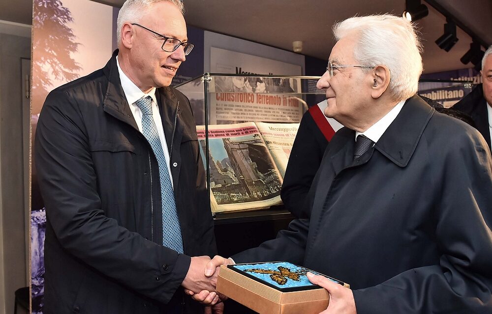 50 ANNI TERREMOTO. BORDIN CON MATTARELLA: GRAZIE PER LA SUA PRESENZA