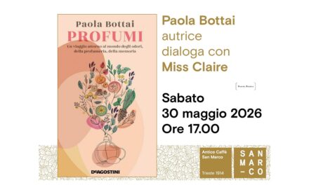 Paola Bottai presenta all’Antico Caffè San Marco il suo libro Profumi. Un viaggio attorno al mondo degli odori, della profumeria, della memoria