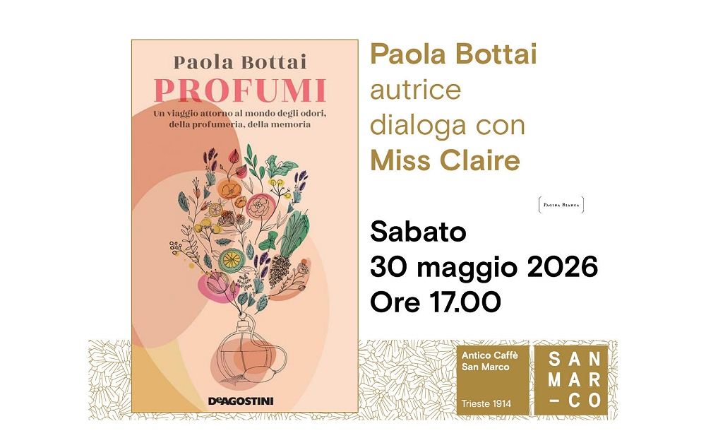 Paola Bottai presenta all’Antico Caffè San Marco il suo libro Profumi. Un viaggio attorno al mondo degli odori, della profumeria, della memoria