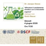 Jacopo Dosso “Affrontare il cambiamento climatico con la fotocatalisi organica” all’Antico Caffè San Marco