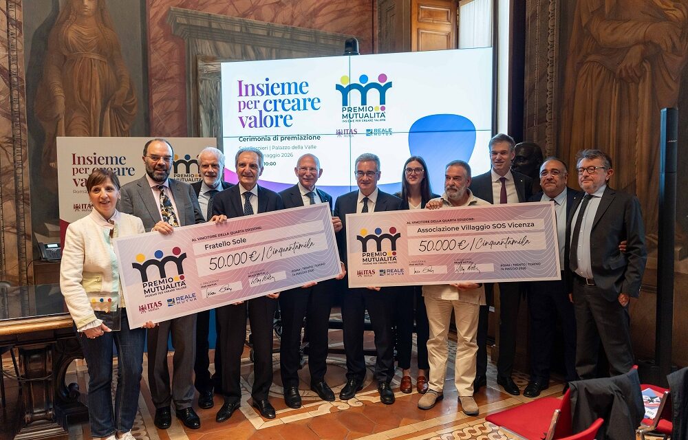 Premio Nazionale Mutualità 2026: ITAS Mutua e Reale Mutua premiano Villaggio SOS di Vicenza e Fratello Sole