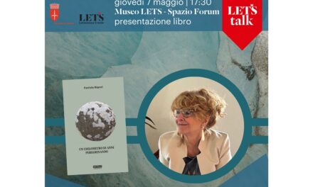 GIOVEDÌ 7 MAGGIO ALLE ORE 17.30 NELLO SPAZIO FORUM DEL MUSEO LETS PRESENTAZIONE DEL LIBRO DI PATRIZIA RIGONI “UN CHILOMETRO DI ANNI PEREGRINANDO”