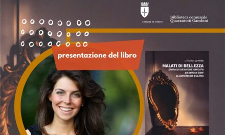 “MALATI DI BELLEZZA. STORIA DI UN AMORE MANCATO. DA DORIAN GRAY ALL’ANORESSIA-BULIMIA”: VENERDÌ 22 MAGGIO ALLE 18.00 ALLA BIBLIOTECA QUARANTOTTI GAMBINI PRESENTAZIONE DEL LIBRO DI VITTORIA LOTTINI