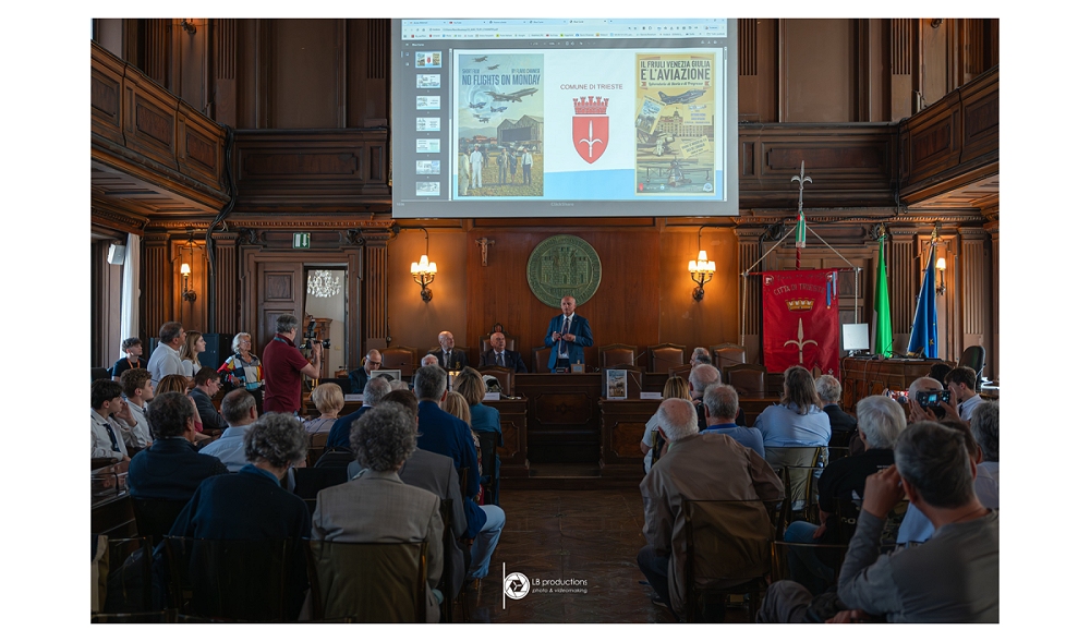 IN SALA CONSIGLIO RICONOSCIMENTO AL COMANDANTE PILOTA EGIDIO BRAICOVICH E PRESENTAZIONE DEL CORTOMETRAGGIO “NO FLIGHTS ON MONDAY”