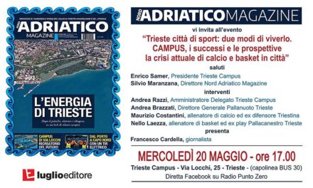NORD ADRIATICO MAGAZINE ORGANIZZA UN DIBATTITO SULLA SITUAZIONE DELLO SPORT A TRIESTE CAMPUS