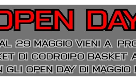 AL VIA GLI OPEN DAY GRATUITI DEL CODROIPO BASKET ACADEMY