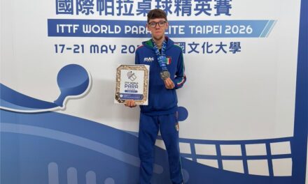 MATTEO PARENZAN D’ARGENTO ALL’ITTF WORLD PARA ELITE DI TAIPEI: CONTINUA LA STRISCIA DI PODI INTERNAZIONALI
