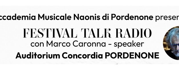 LA MUSICA DI BATTISTI “AL FEMMINILE” APRE IL NUOVO FESTIVAL TALK RADIO DELL’ACCADEMIA MUSICALE NAONIS: NARRAZIONI IN MUSICA, CON GRANDI OSPITI
