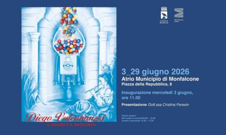 “IL SOGNO E IL RACCONTO”: DIEGO VALENTINUZZI ESPONE NELL’ATRIO DEL MUNICIPIO DI MONFALCONE