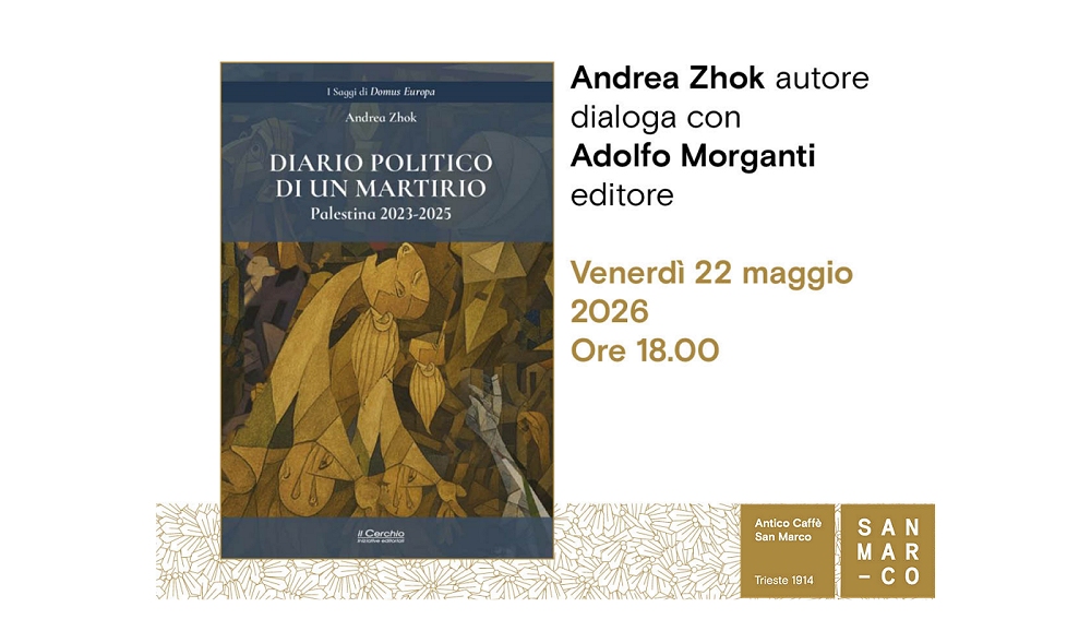 Andrea Zhok presenta all’Antico Caffè San Marco il suo libro “Diario politico di un martirio. Palestina, 2023-2025”