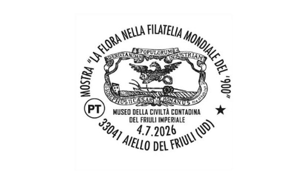 POSTE ITALIANE: DISPONIBILE AD AIELLO DEL FRIULI L’ANNULLO FILATELICO PER LA MOSTRA “LA FLORA NELLA FILATELIA MONDIALE DEL NOVECENTO”