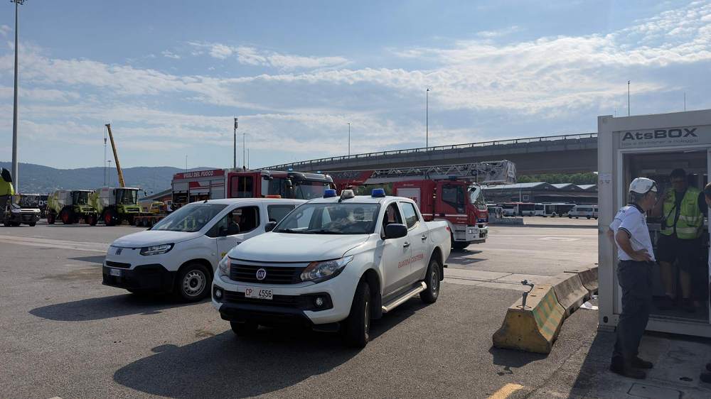 Incendio a bordo di un Ro/Ro proveniente dalla Turchia: esercitazione congiunta Guardia Costiera Vigili del Fuoco riuscita