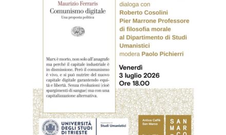Maurizio Ferraris presenta all’Antico Caffè San Marco il suo libro “Comunismo digitale” (Einaudi)