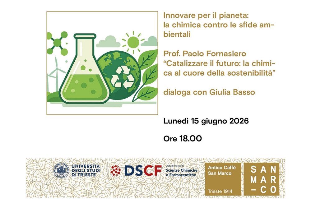Incontro all’Antico Caffè San Marco con il prof. Paolo Fornasiero sul tema “Catalizzare il futuro: la chimica al cuore della sostenibilità”