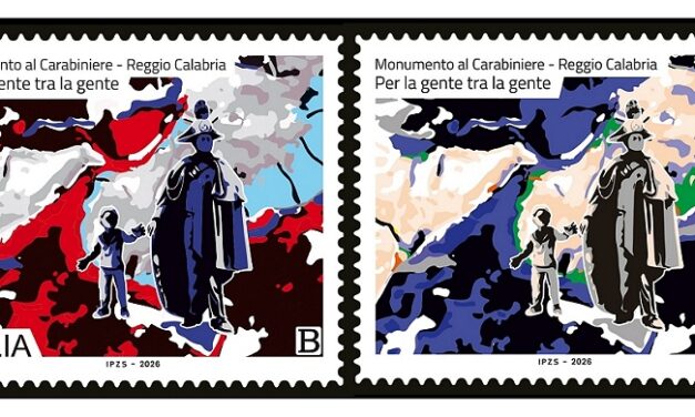 POSTE ITALIANE: venerdì 5 giugno verrà emesso un francobollo ordinario dedicato all’anniversario dell’Arma dei Carabinieri