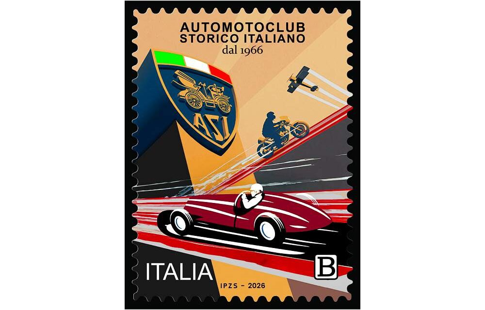 POSTE ITALIANE: emesso il francobollo dedicato ad ASI – Automotoclub Storico Italiano