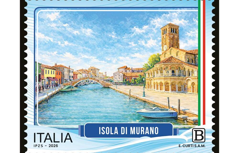 POSTE ITALIANE: MURANO PROTAGONISTA DI UN FRANCOBOLLO