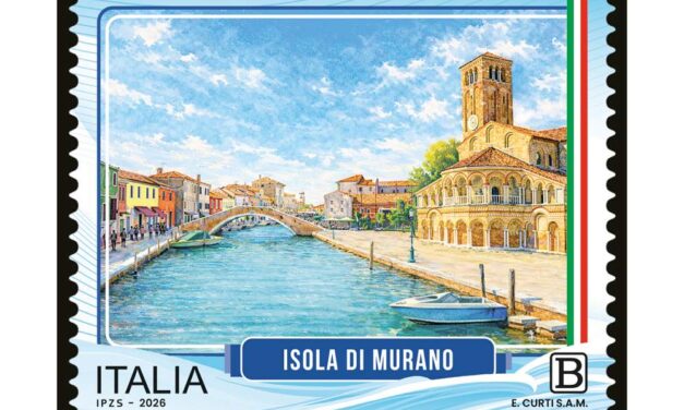 POSTE ITALIANE: MURANO PROTAGONISTA DI UN FRANCOBOLLO