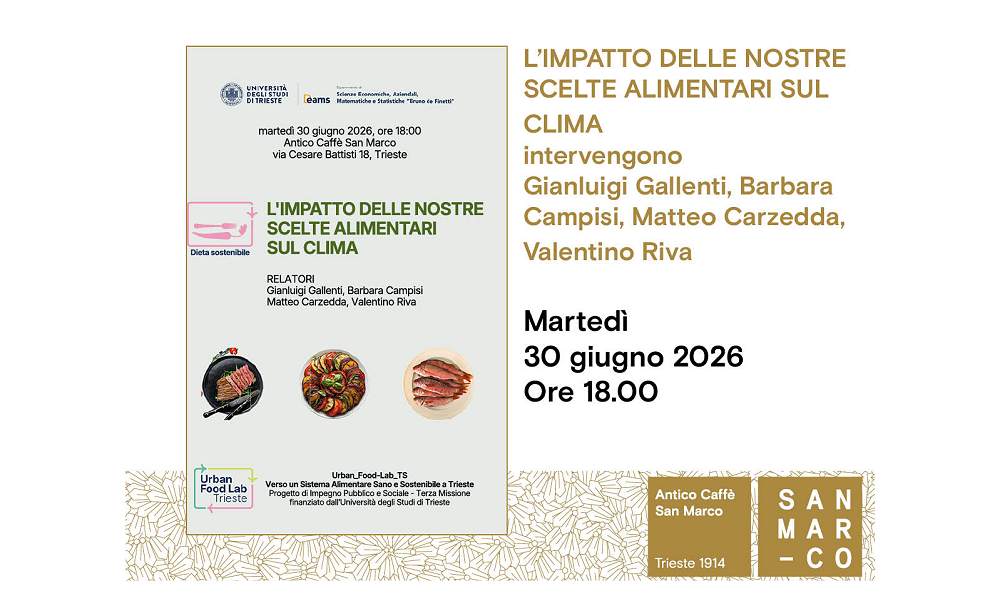 L’IMPATTO DELLE NOSTRE SCELTE ALIMENTARI SUL CLIMA: SE NE PARLA ALL’ANTICO CAFFÈ SAN MARCO
