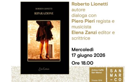 Roberto Lionetti presenta all’Antico Caffè San Marco il suo libro Riparazione (edizioni Brè)