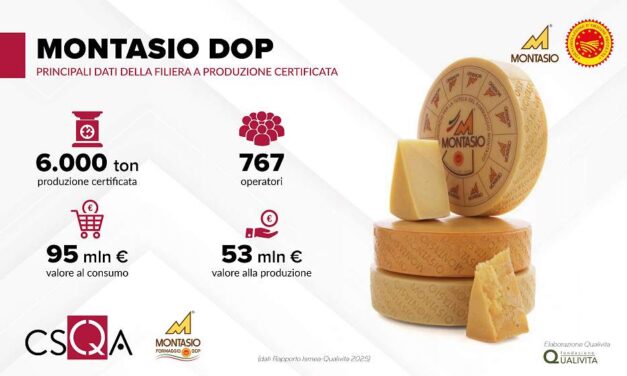 Montasio DOP: una filiera da 95 milioni € al consumo e 767 operatori