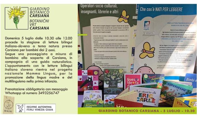 Nati per leggere al Giardino botanico Carsiana