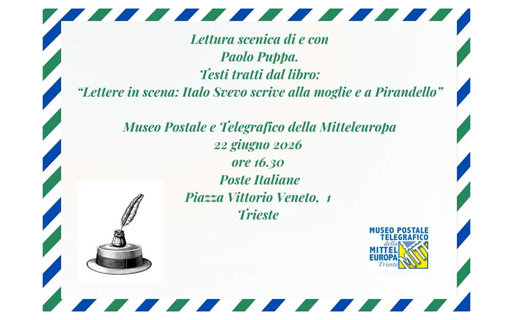 Poste Italiane: lettura scenica di e con Paolo Puppa al Museo Postale e Telegrafico della Mitteleuropa