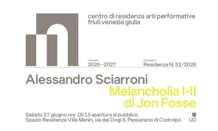 SABATO 27 GIUGNO IL LEONE D’ORO ALESSANDRO SCIARRONI A VILLA MANIN