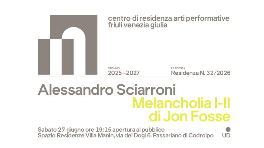 SABATO 27 GIUGNO IL LEONE D’ORO ALESSANDRO SCIARRONI A VILLA MANIN