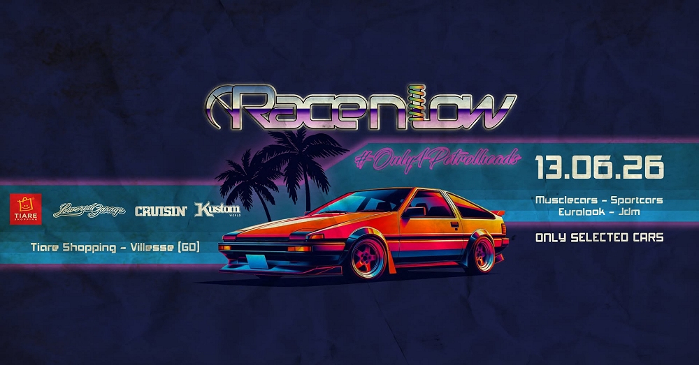 RacenLow 2026, il maxi-meeting di auto sportive torna al Tiare Shopping di Villesse