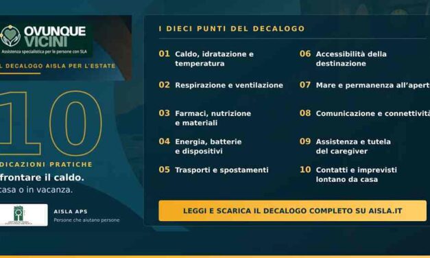 Il decalogo AISLA per l’estate