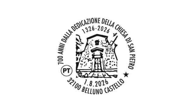 Poste Italiane, a Belluno un annullo speciale per i 700 anni della chiesa di San Pietro