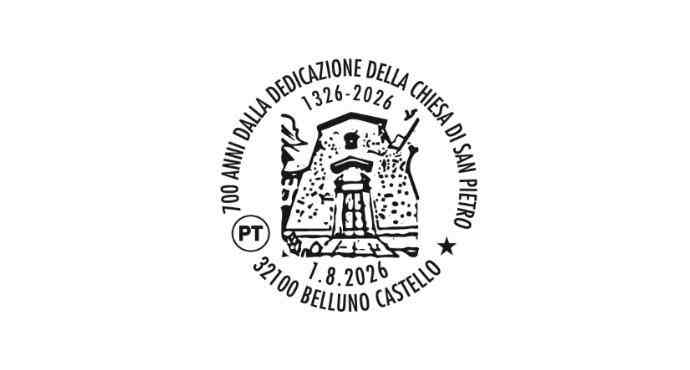 Poste Italiane, a Belluno un annullo speciale per i 700 anni della chiesa di San Pietro