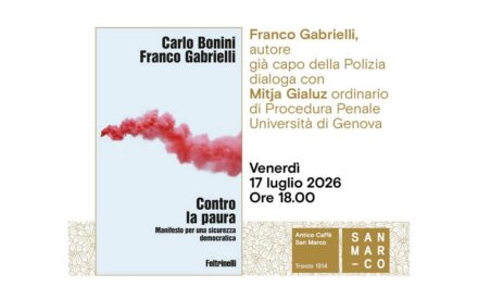 Franco Gabrielli presenta all’Antico Caffè San Marco il suo libro “Contro la paura. Manifesto per una sicurezza democratica”
