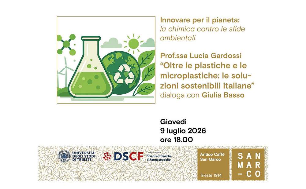 All’Antico Caffè San Marco incontro con la Prof.ssa Lucia Gardossi sul tema “Oltre le plastiche e le microplastiche: le soluzioni sostenibili italiane”
