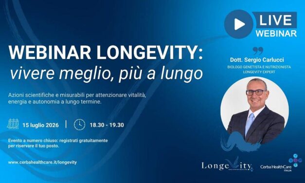 La scienza per vivere a lungo e in salute: da Cerba HealthCare Italia un webinar gratuito per sapere tutto sulla longevità