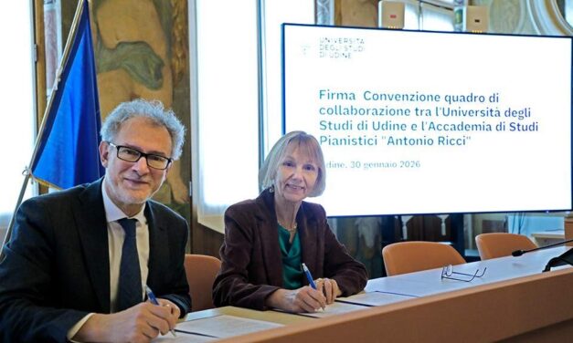 UNIVERSITÀ DI UDINE E ACCADEMIA ANTONIO RICCI, FIRMATA LA CONVEZIONE DI COLLABORAZIONE
