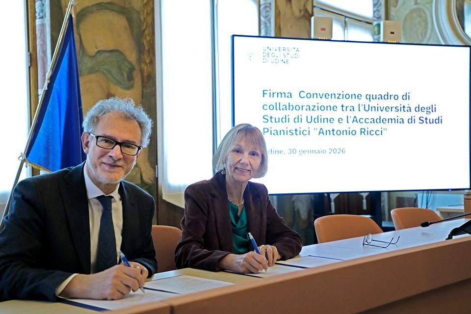UNIVERSITÀ DI UDINE E ACCADEMIA ANTONIO RICCI, FIRMATA LA CONVEZIONE DI COLLABORAZIONE