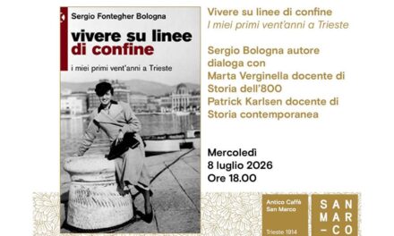 Sergio Fontegher Bologna presenta all’Antico Caffè San Marco il suo libro “Vivere su linee di confine. I miei primi vent’anni a Trieste”