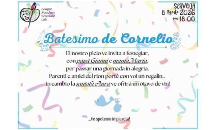 Carnevale di Trieste: a Servola avrà luogo il “Battesimo di Cornelio” con partenza del corteo mascherato costituito da parenti del neonato e amici di famiglia accompagnati dalla Banda Refolo