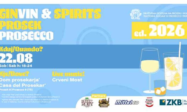 GIN VIN & SPIRITS Prosek Prosecco: la 3ª edizione sabato 22 agosto 2026