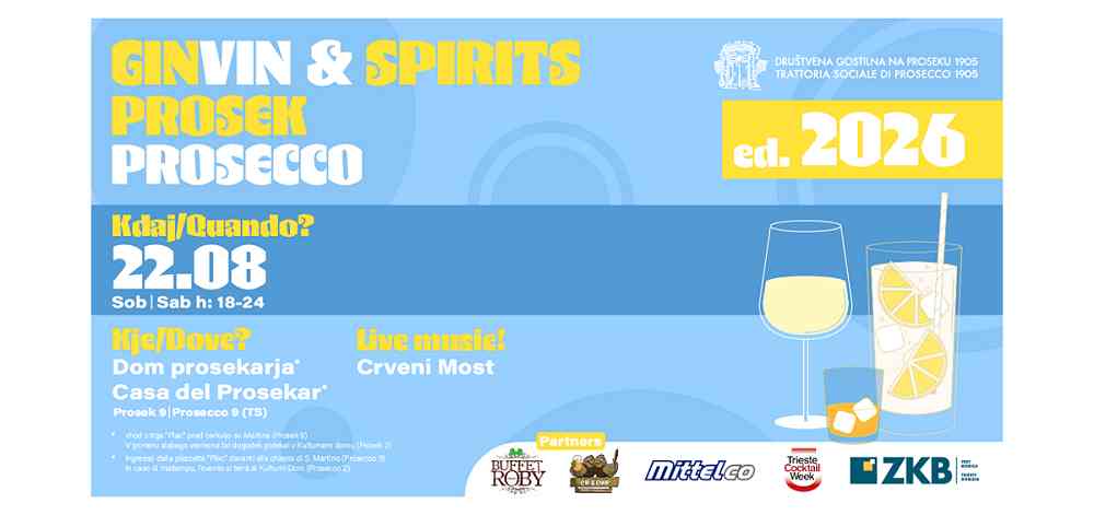 GIN VIN & SPIRITS Prosek Prosecco: la 3ª edizione sabato 22 agosto 2026