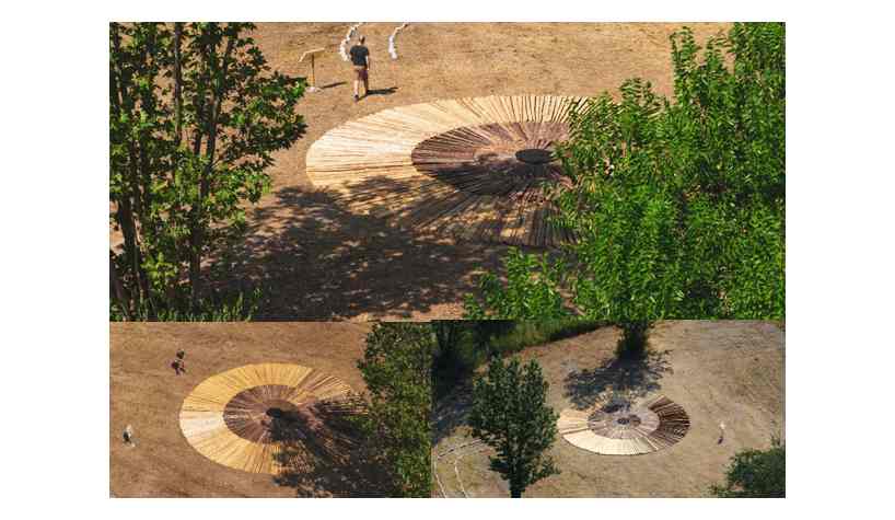 ARTE, MATERIA E COMUNITÀ SUL GRETO DELL’ISONZO: A SAGRADO “COSE DI CASA”, L’OPERA DI LAND ART COLLETTIVA FIRMATA DA GUIDO MITIDIERI