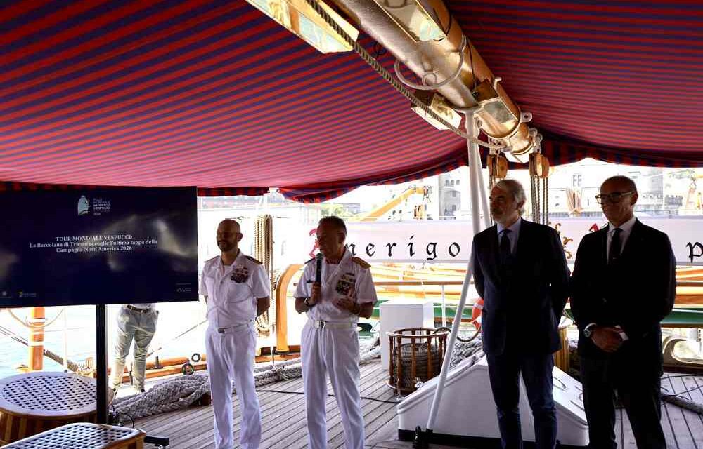 Tour Mondiale Amerigo Vespucci – Campagna in Nord America 2026: Marina Militare, Difesa Servizi e Barcolana annunciano la chiusura della Campagna a Trieste in occasione della 58ª edizione della Barcolana