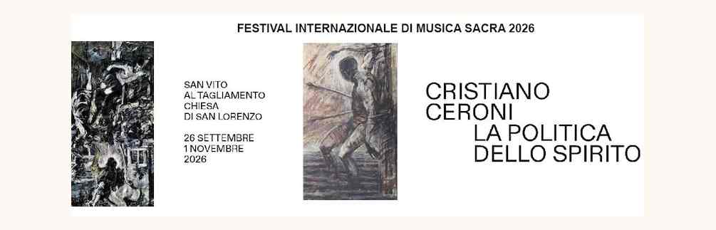 A SAN VITO AL TAGLIAMENTO, apre “LA POLITICA DELLO SPIRITO”: Cristiano CERONI reinterpreta TIZIANO, PASOLINI, PICASSO, Aldo MORO prigioniero delle BR