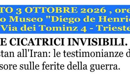 “LE CICATRICI INVISIBILI” INCONTRO E MOSTRA AL MUSEO DE HENRIQUEZ